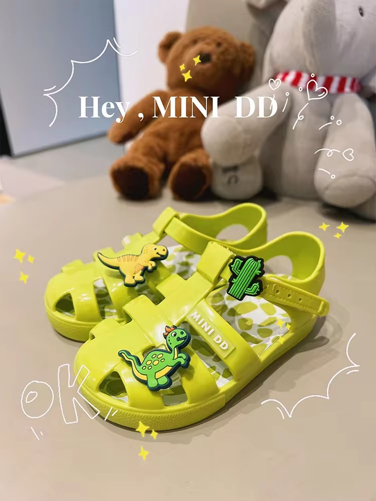 MINI DD Jelly Removeable Charm Sandals Lime Green