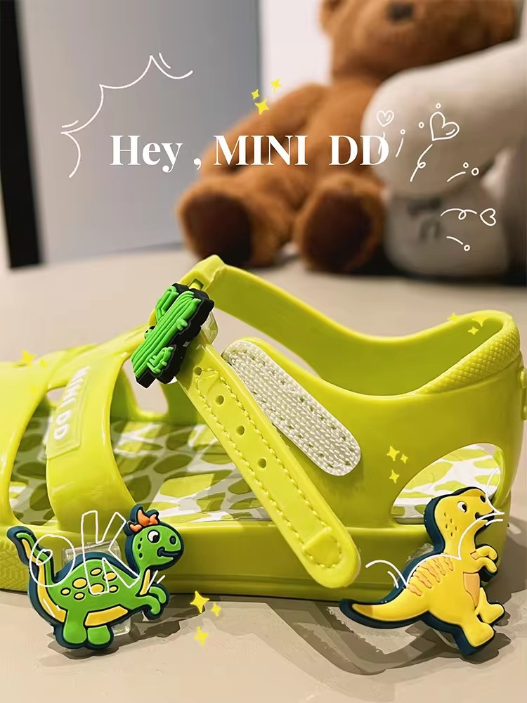 MINI DD Jelly Removeable Charm Sandals Lime Green
